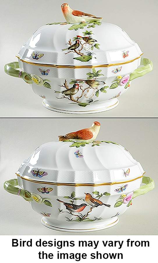 Rothschild Bird (RO) Oval Tureen & Lid by Herend-1