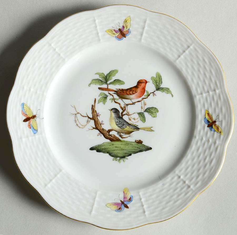 Rothschild Bird (RO) Bread & Butter Plate by Herend-1