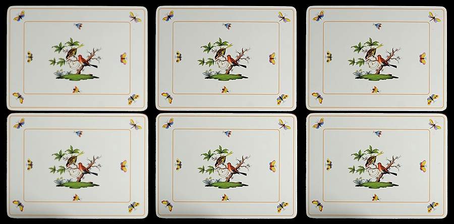 Rothschild Bird (RO) Corkboard Placemat - Set of 6 by Herend-1