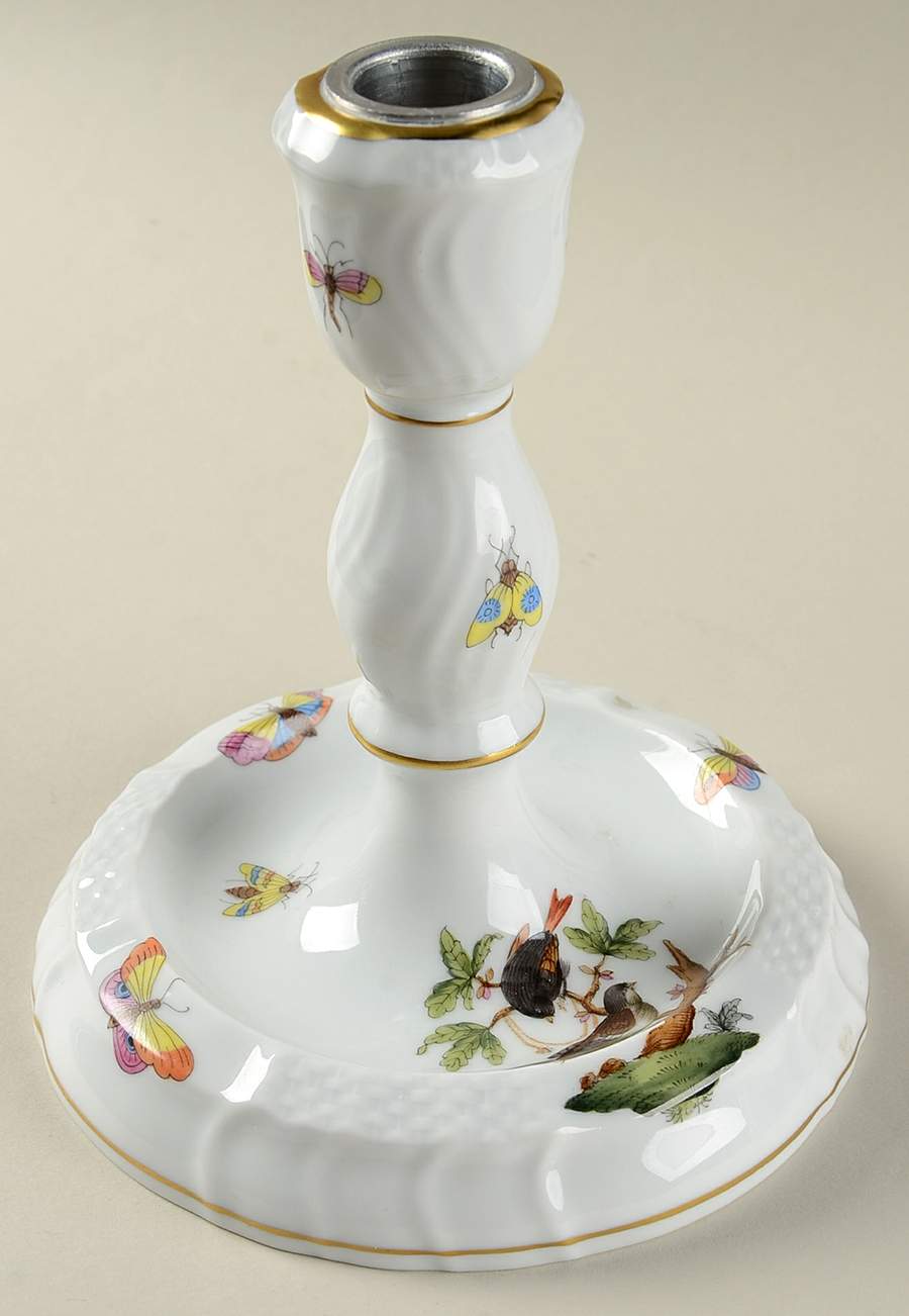 Rothschild Bird (RO) 5" Candlestick Base (Use w/Either 2,3,or 4 Lt Arm) by Herend-1