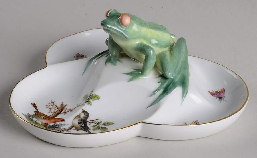 Rothschild Bird (RO) Frog Serving Dish by Herend-1