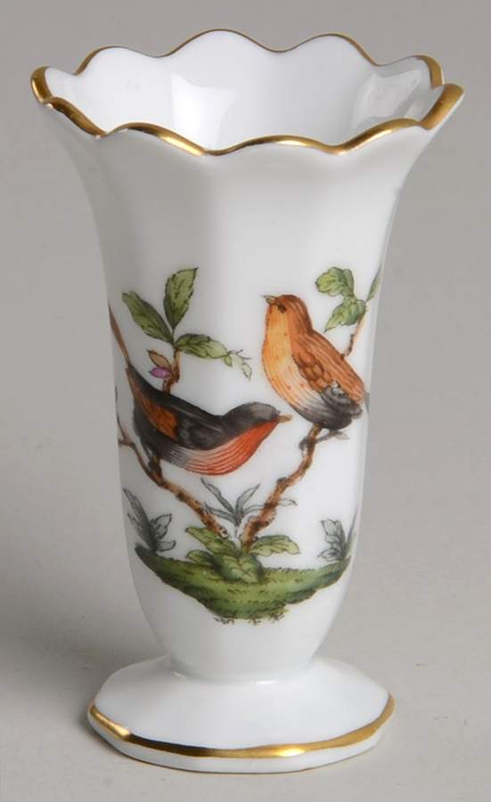 Rothschild Bird (RO) 2" Bud Vase by Herend-1