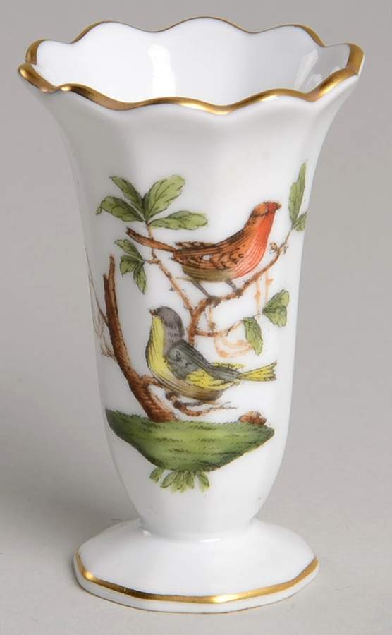 Rothschild Bird (RO) 2" Bud Vase by Herend-1