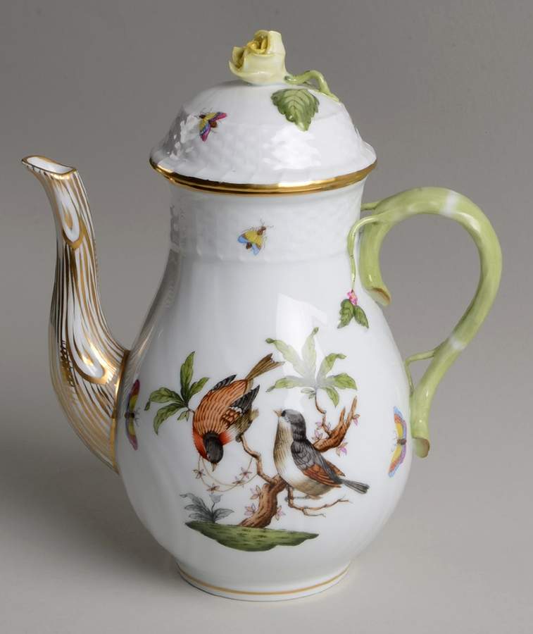 Rothschild Bird (RO) Coffee Pot & Lid by Herend-1