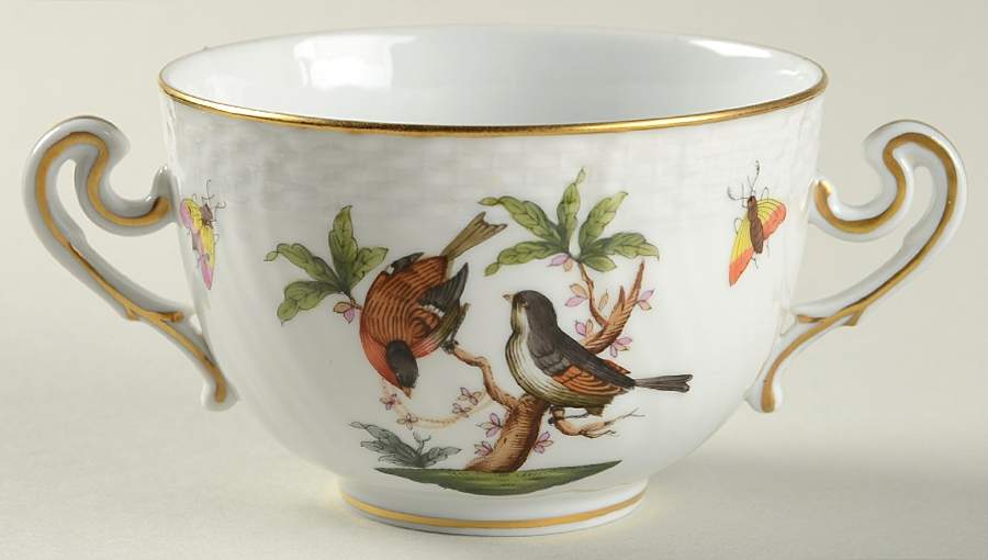 Rothschild Bird (RO) Bowl-Cream Soup by Herend-1