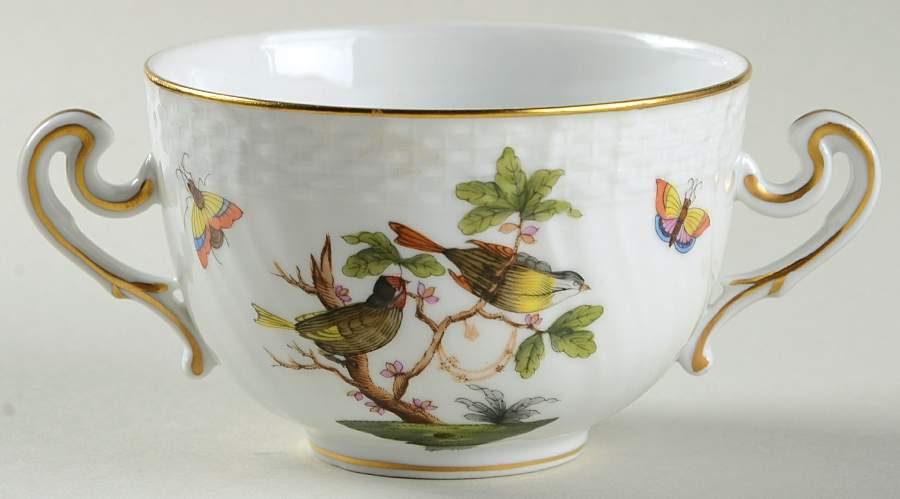 Rothschild Bird (RO) Bowl-Cream Soup by Herend-1