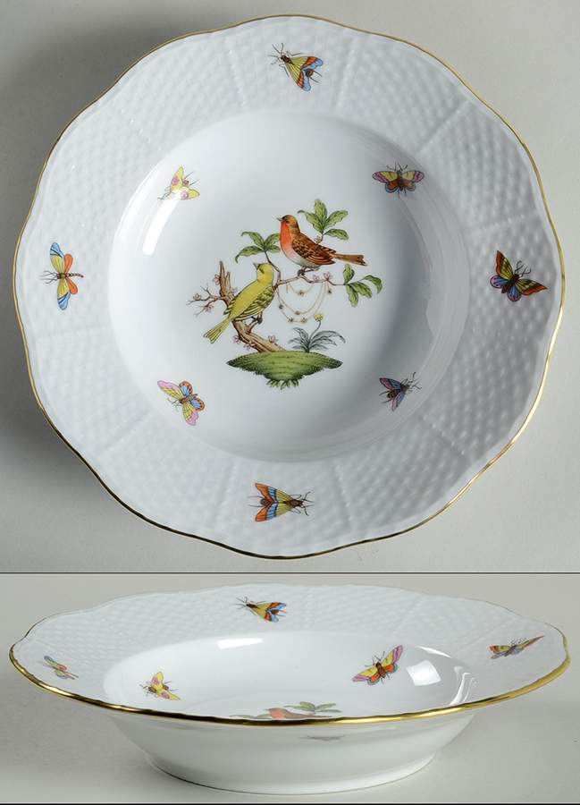Rothschild Bird (RO) Rim Soup Bowl by Herend-1