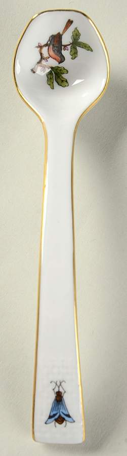 Rothschild Bird (RO) Cream/Mayonnaise Ladle Solid Piece by Herend-1