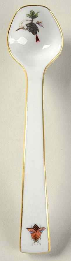 Rothschild Bird (RO) Cream/Mayonnaise Ladle Solid Piece by Herend-1