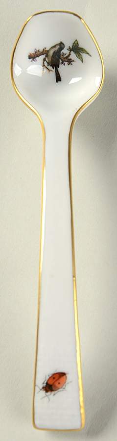 Rothschild Bird (RO) Cream/Mayonnaise Ladle Solid Piece by Herend-1