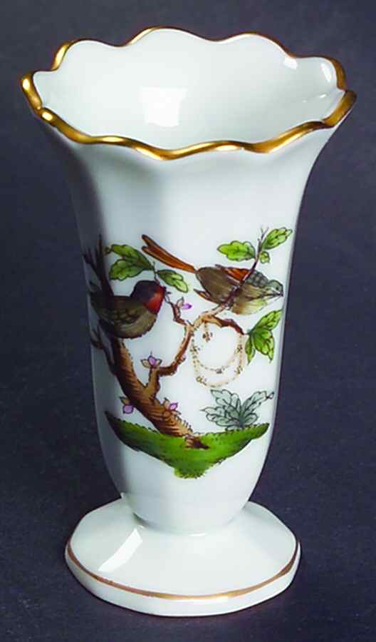 Rothschild Bird (RO) 2" Bud Vase by Herend-1