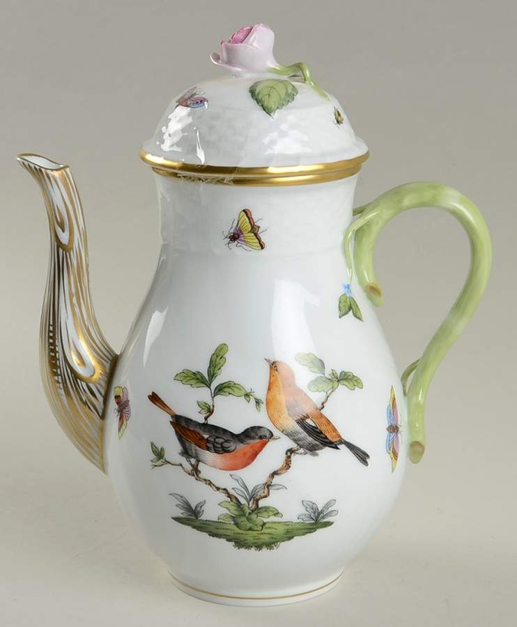 Rothschild Bird (RO) Coffee Pot & Lid by Herend-1