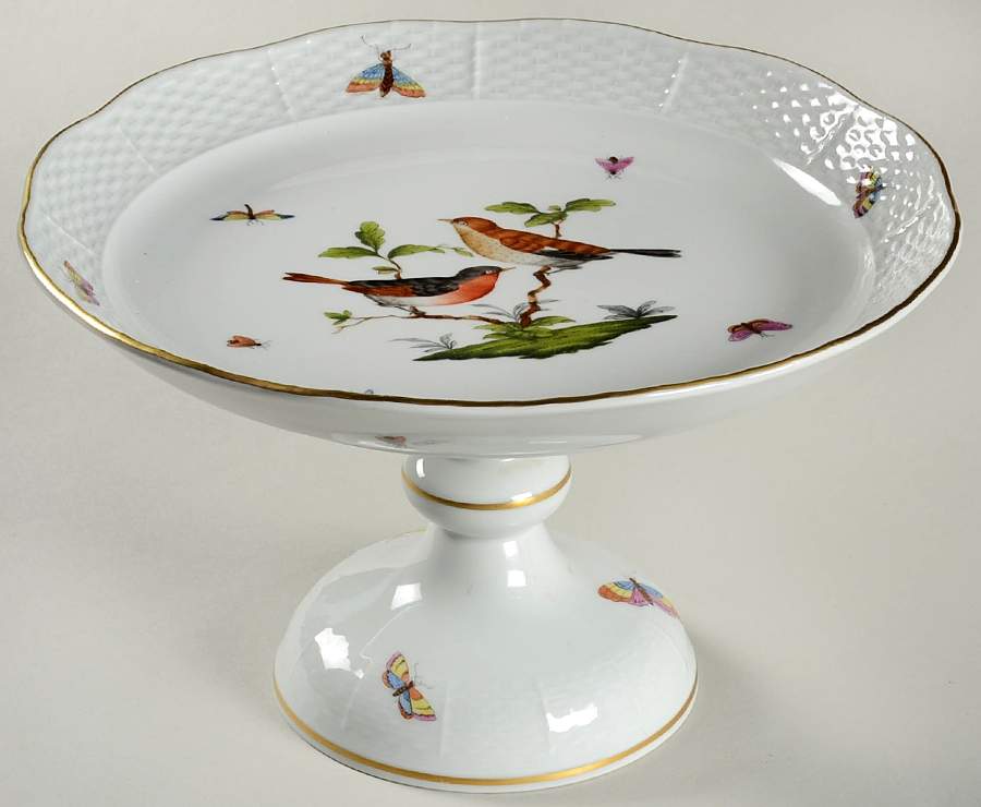 Rothschild Bird (RO) Round Compote (Height X Width) by Herend-1