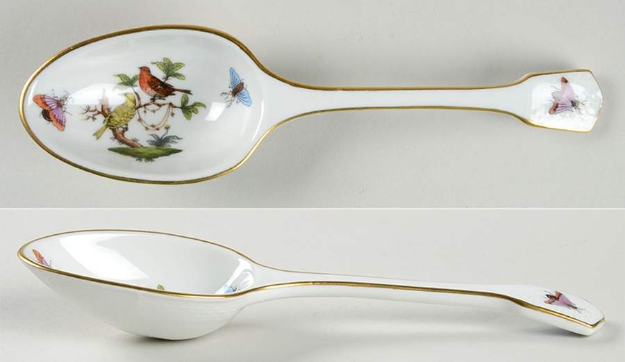 Rothschild Bird (RO) Tablespoon (Serving Spoon) by Herend-1
