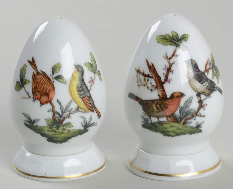 Rothschild Bird (RO) Salt & Pepper Set with Ceramic Stoppers by Herend-1