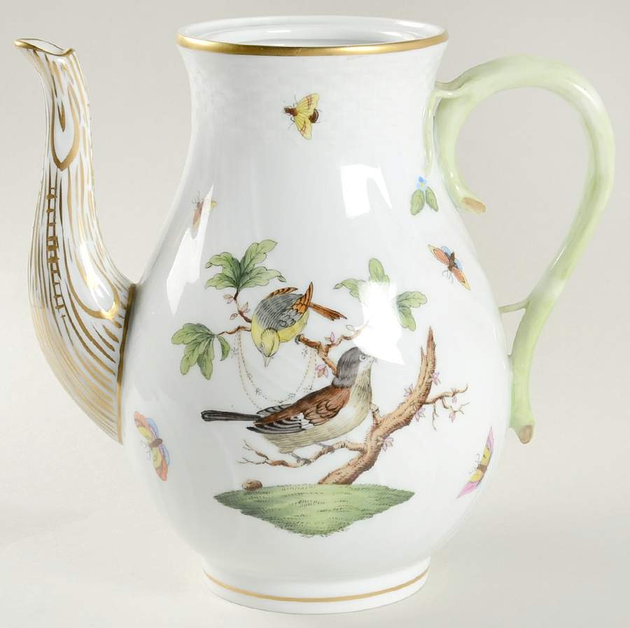Rothschild Bird (RO) Coffee Pot No Lid by Herend-1