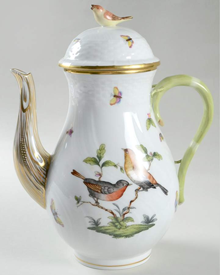 Rothschild Bird (RO) Coffee Pot & Lid by Herend-1
