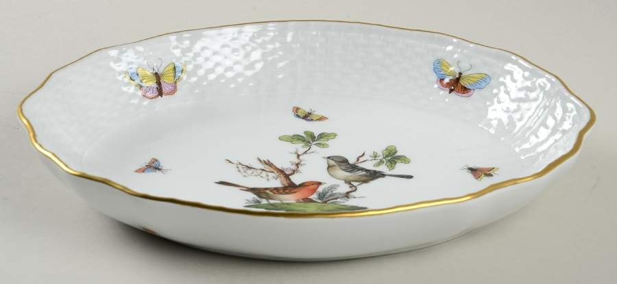 Rothschild Bird (RO) 8" Oval Vegetable Bowl by Herend-1