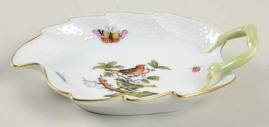Rothschild Bird (RO) 5" Leaf Dish by Herend-1