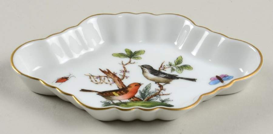 Rothschild Bird (RO) 5" Oblong Ashtray by Herend-1