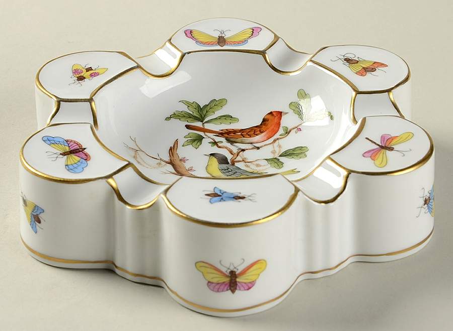 Rothschild Bird (RO) 6" Ashtray by Herend-1