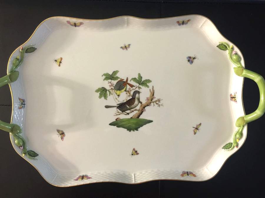 Rothschild Bird (RO) 18" Rectangular Serving Platter by Herend-1