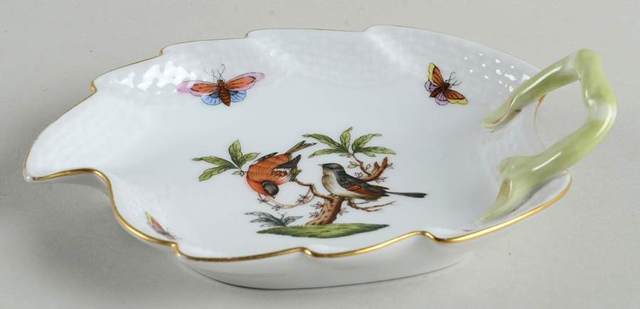 Rothschild Bird (RO) 5" Leaf Dish by Herend-1