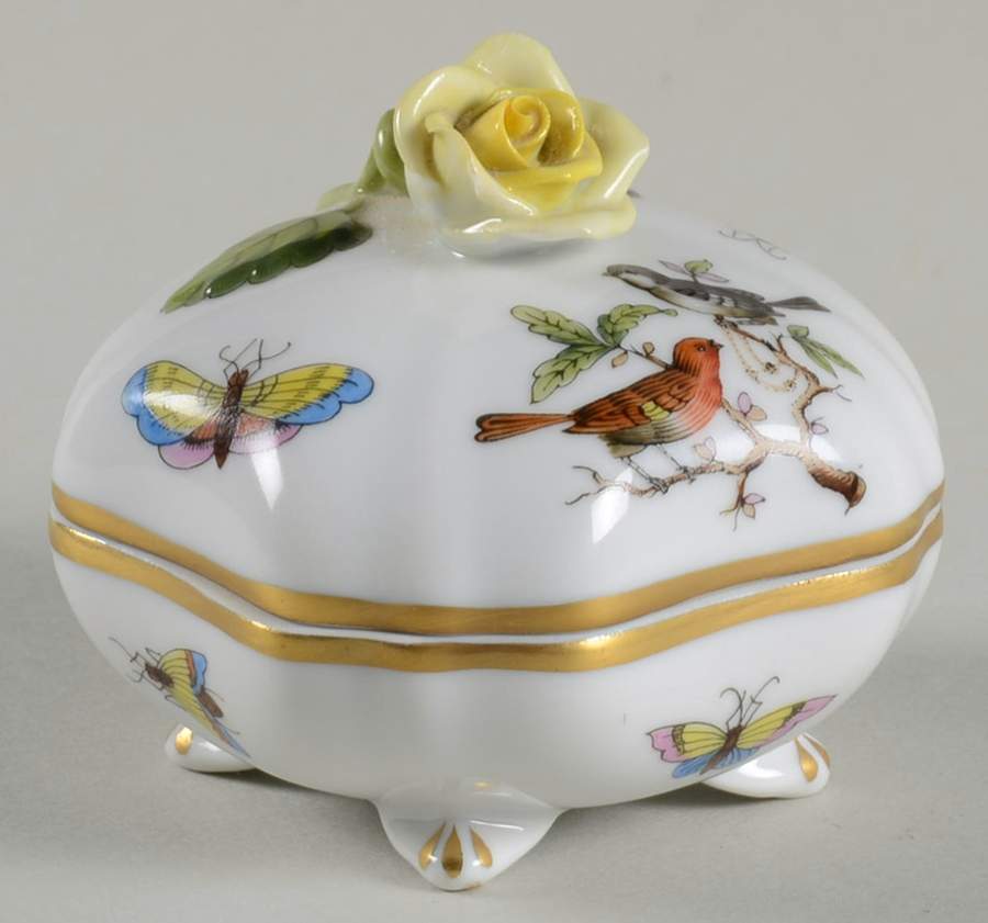 Rothschild Bird (RO) Bon Bon & Lid by Herend-1