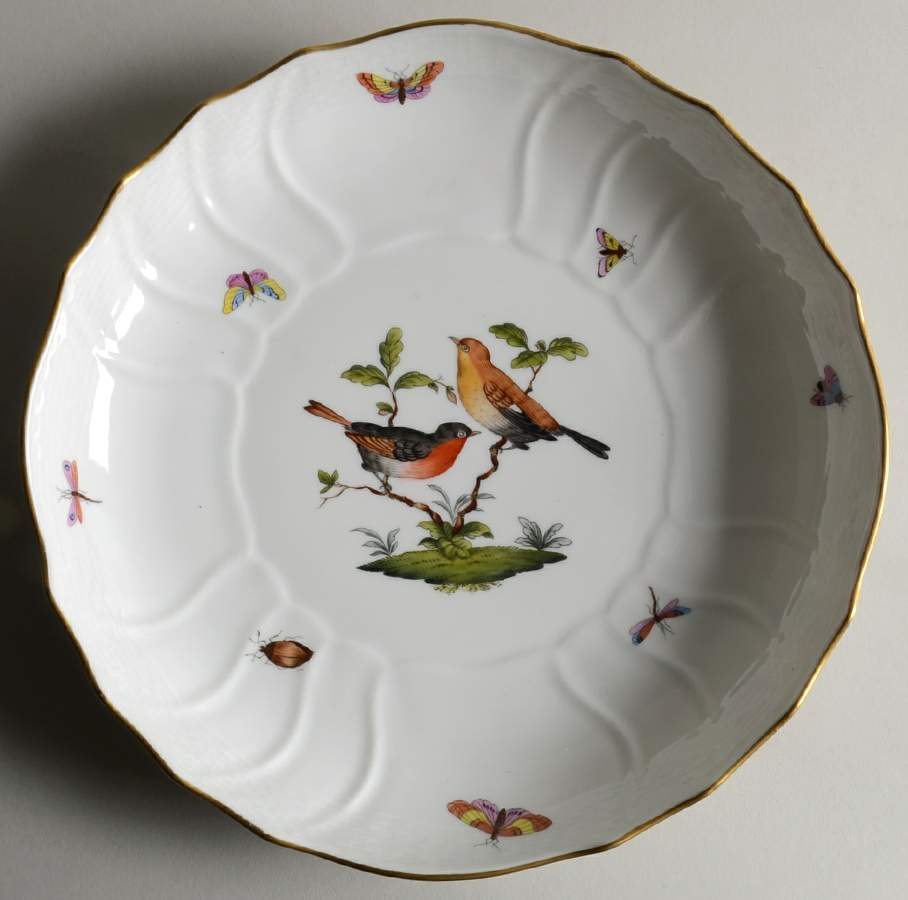 Rothschild Bird (RO) 10" Round Vegetable Bowl by Herend-1