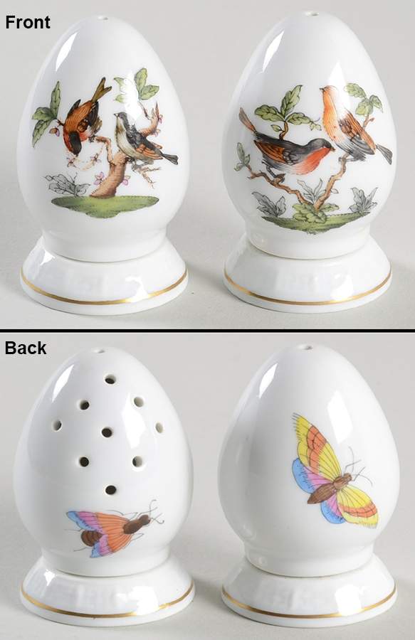 Rothschild Bird (RO) Salt & Pepper Set with Ceramic Stoppers by Herend-1