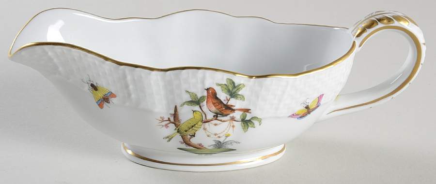Rothschild Bird (RO) Open Sauce Boat by Herend-1