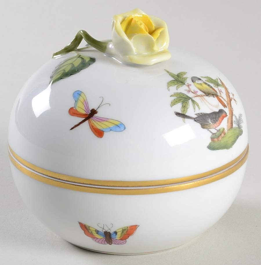 Rothschild Bird (RO) 3" Round Box & Lid by Herend-1