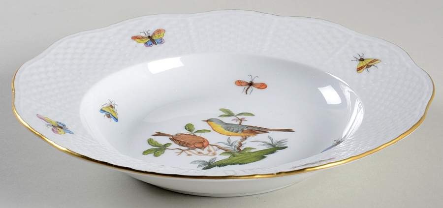 Rothschild Bird (RO) Rim Soup Bowl by Herend-1
