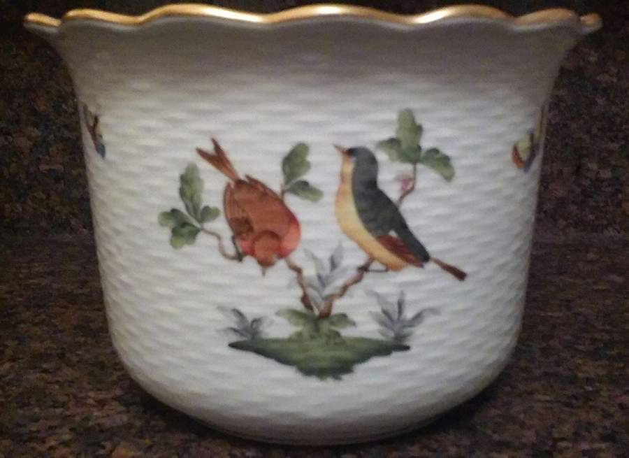 Rothschild Bird (RO) 5" Cachepot by Herend-1