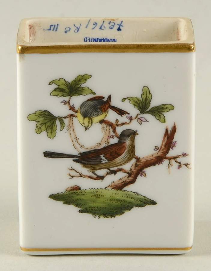 Rothschild Bird (RO) Match Box Holder by Herend-1
