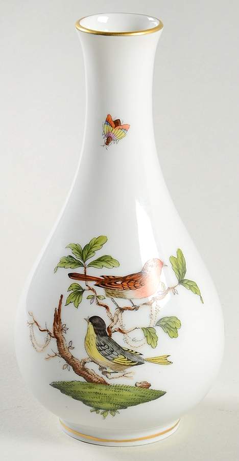 Rothschild Bird (RO) 6" Bud Vase by Herend-1