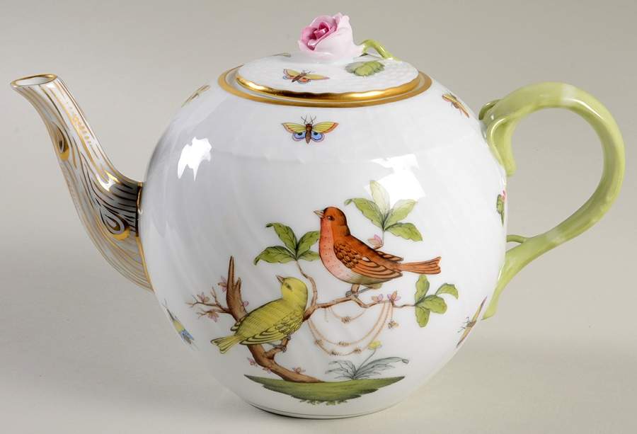 Rothschild Bird (RO) Teapot & Lid by Herend-1