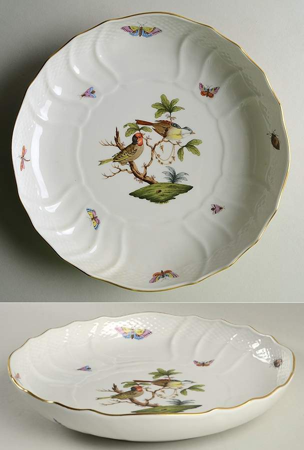 Rothschild Bird (RO) 10" Round Vegetable Bowl by Herend-1