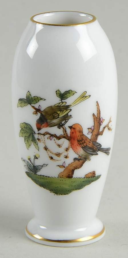 Rothschild Bird (RO) 2" Bud Vase by Herend-1