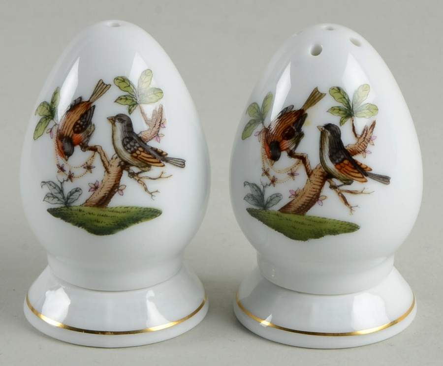 Rothschild Bird (RO) Salt & Pepper Set with Ceramic Stoppers by Herend-1