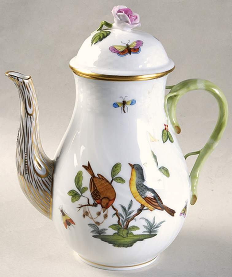 Rothschild Bird (RO) Coffee Pot & Lid by Herend-1