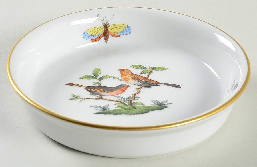 Rothschild Bird (RO) Underplate for 2" Flower Pot by Herend-1