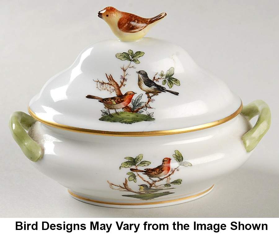 Rothschild Bird (RO) Mini Tureen & Lid by Herend-1