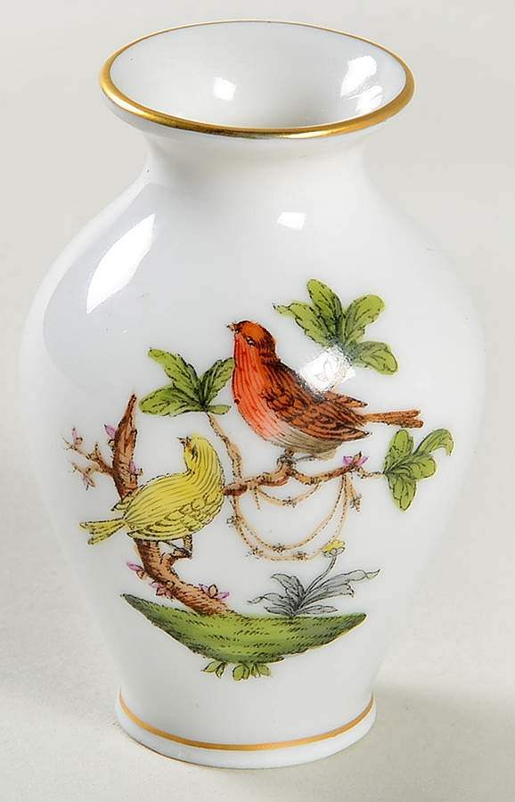 Rothschild Bird (RO) 2" Mini Bud Vase by Herend-1