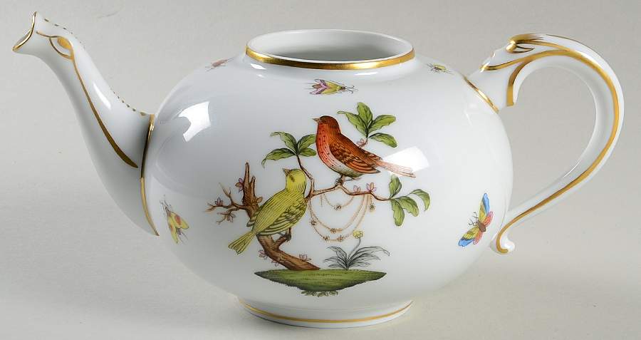 Rothschild Bird (RO) Mini Teapot No Lid by Herend-1
