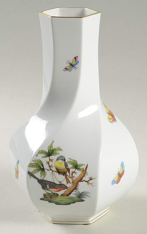 Rothschild Bird (RO) 8" Vase by Herend-1