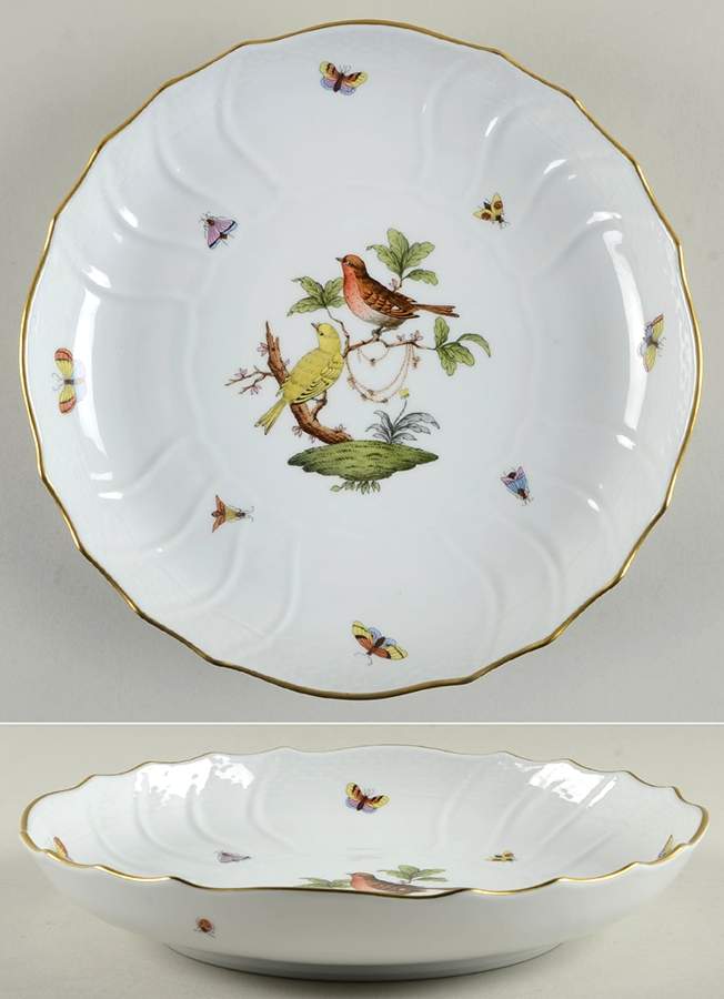 Rothschild Bird (RO) 10" Round Vegetable Bowl by Herend-1