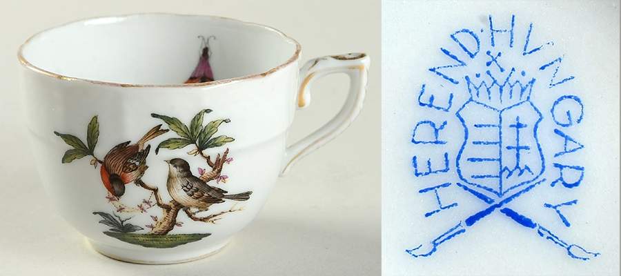 Rothschild Bird (RO) Flat Demitasse Cup by Herend-1