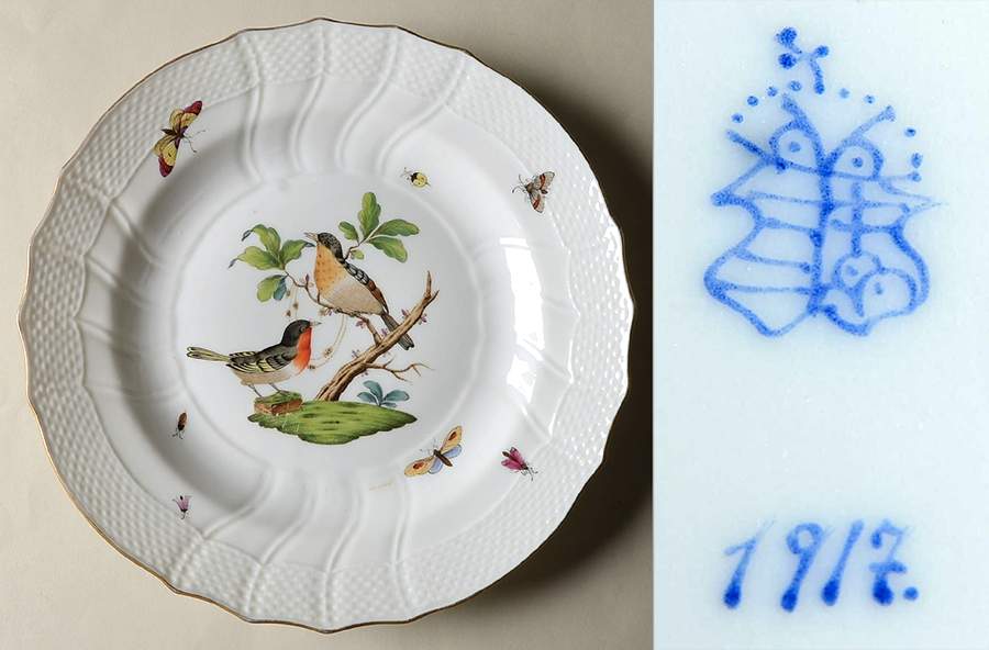 Rothschild Bird (RO) Dinner Plate by Herend-1