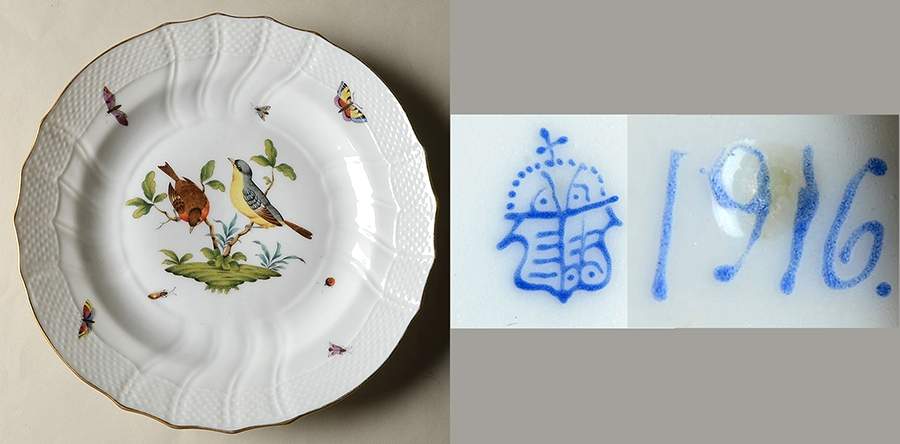 Rothschild Bird (RO) Dinner Plate by Herend-1